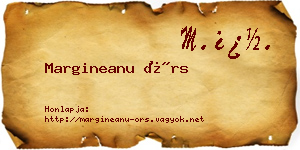 Margineanu Örs névjegykártya